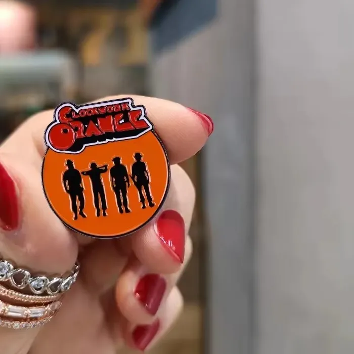Authentic Horror Movie Metal Brooch Clockwork Orange Alex DeLarge Stanley Kubrick Enamel Pins Beethoven Badge Jewellery Accessory Gifts