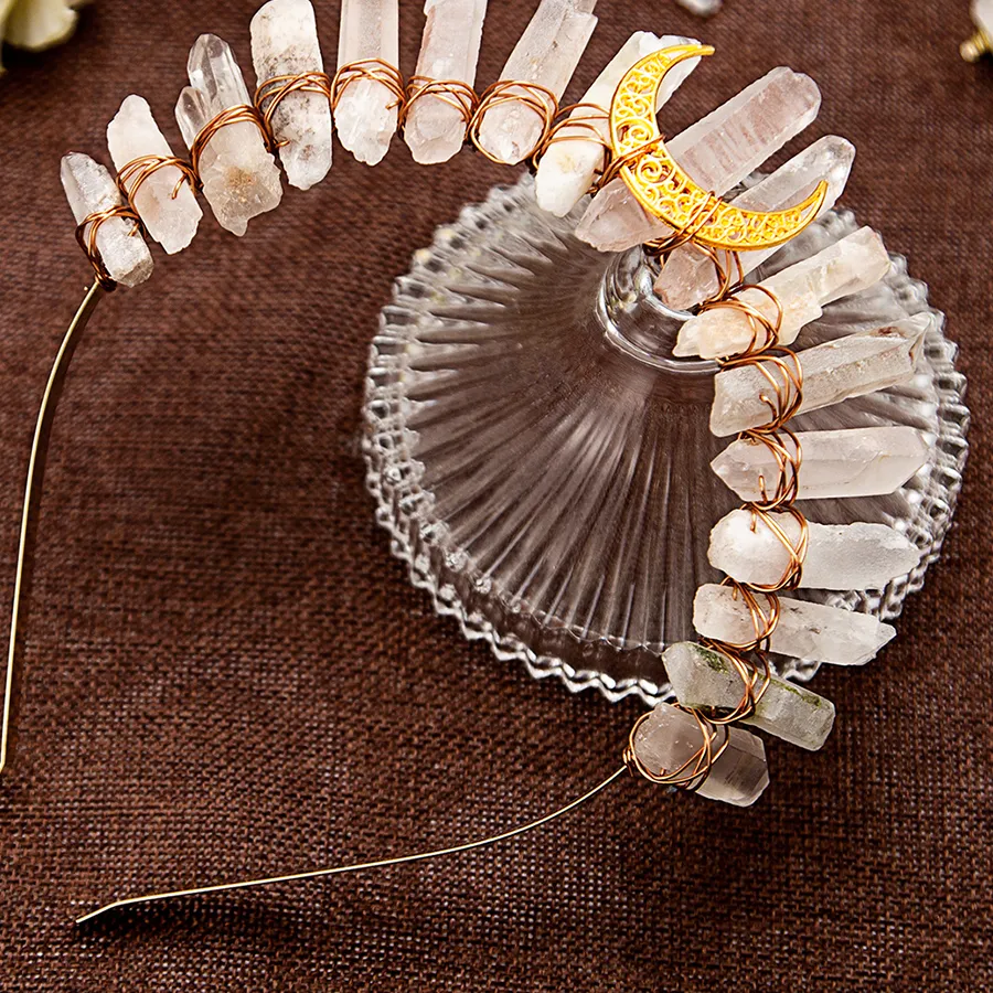 Authentic Crimson Moon Crown & Crystal Witchcraft Hair Comb