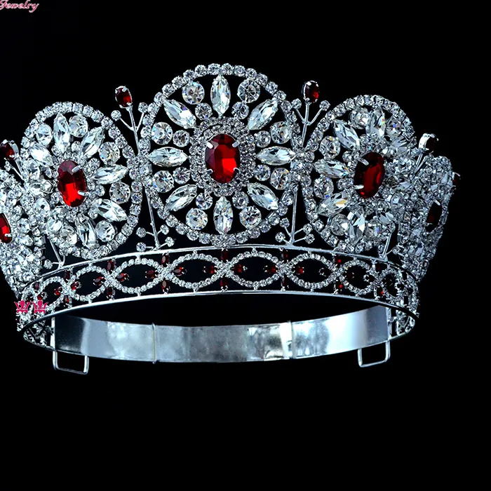 Authentic Rhinestone Crown Miss Beauty Crowns For Pageant Contest Private Custom Round Circles Bridal Wedding Hair Jewelry Headband mo228