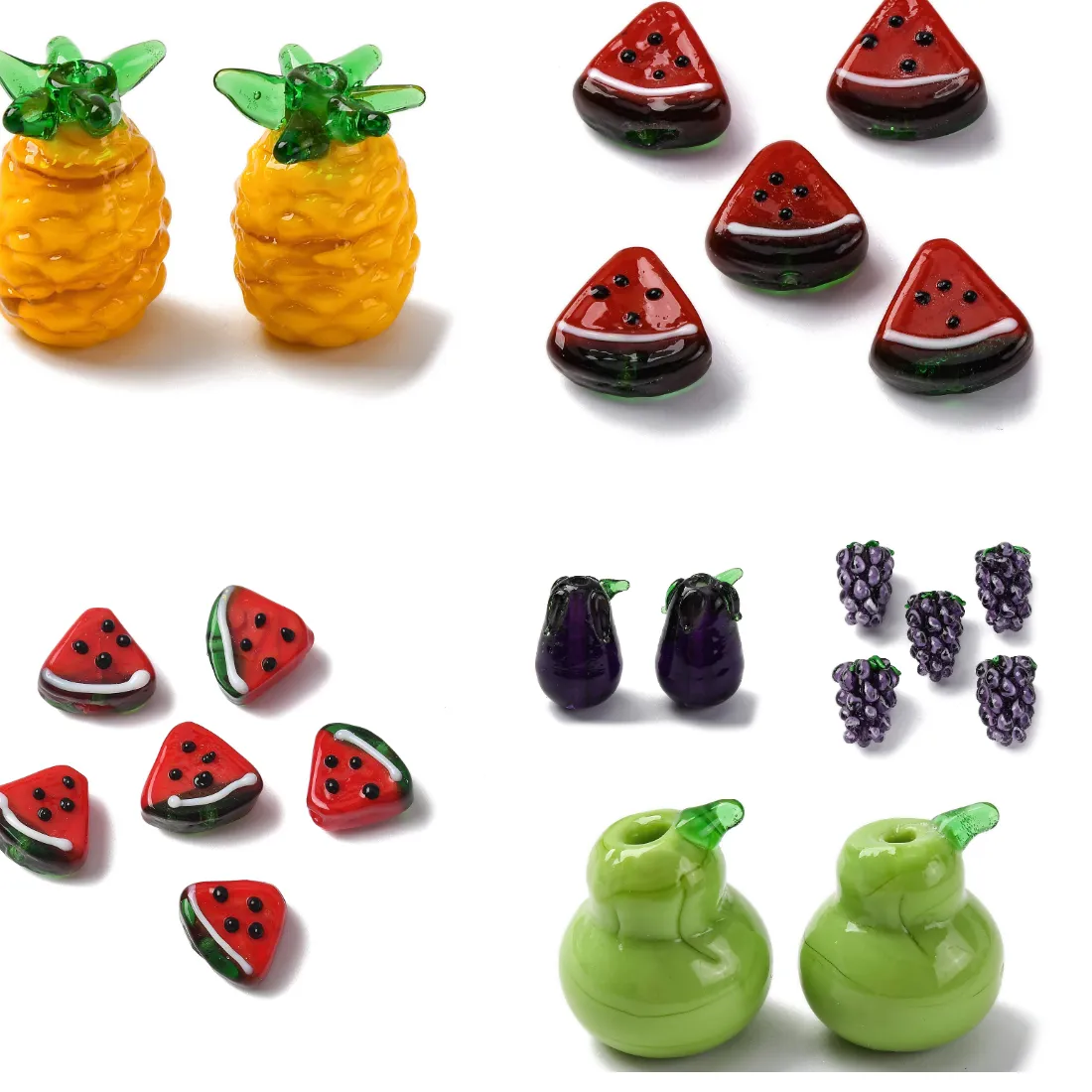 Authentic Sacred Harvest Assemblage - Artisanal Fruit Lampwork Spirit Beads