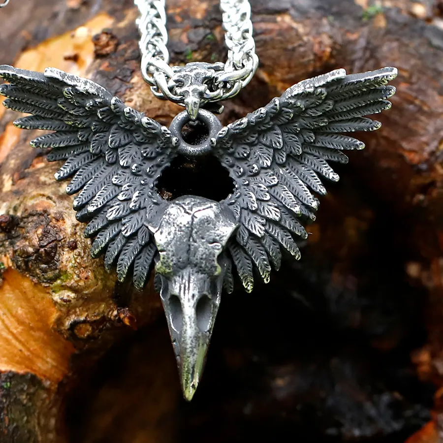 Authentic The Raven of Odin: Ancient Guardian Amulet