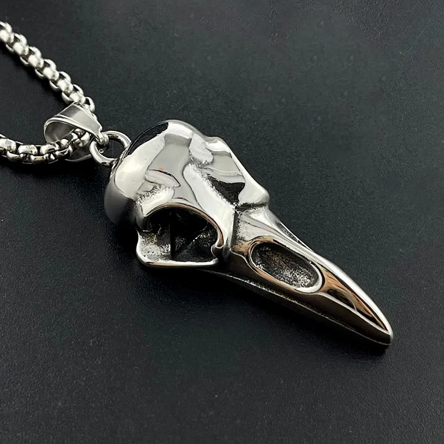 Authentic The Odin's Messenger Raven Skull Talisman in 316L Stainless Steel