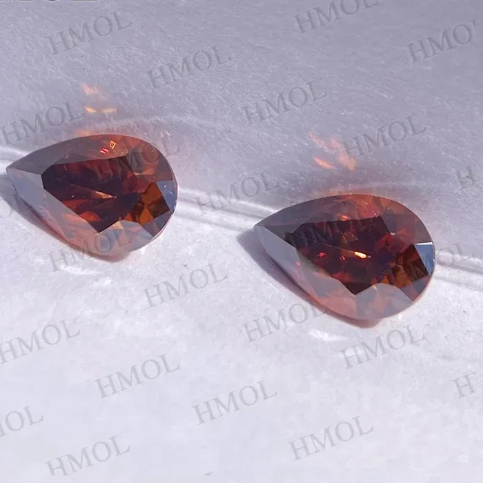 Authentic Beads For Women JewelryMoissanite Stone Brilliant Pear Cut Pink Rainbow Green Red VVS1 Lab Created Diamond GRACertificate Charms