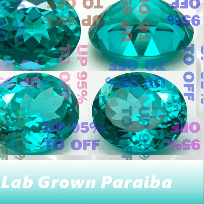 Authentic Alab Grown Paraiba Gemstone for DIY Jewelry Making Cushion Cut Inlay Ring Necklace AGL Certified lab Created Paraiba