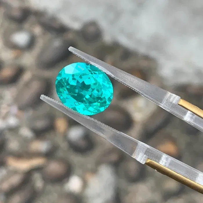 Authentic Paraiba Oval Cut Lab Grown Gemstone For Diy Advanced Jewelry Making Inlay Ring Necklace Bracelet Selectable Certificate