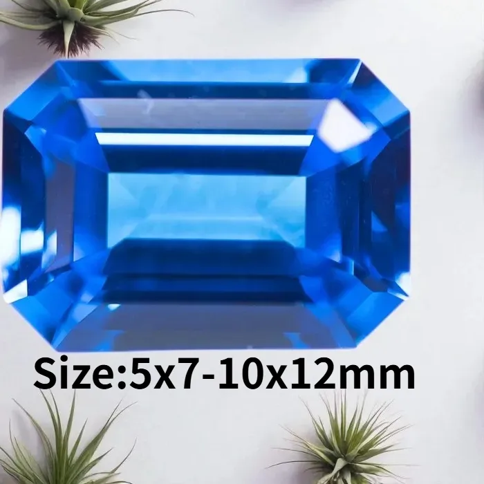 Authentic Lab Created Cobalt Spinel Loose Bead Charms, Shiny Blue Gemstone Spacers for Handcraft DIY Jewelry Accessorie