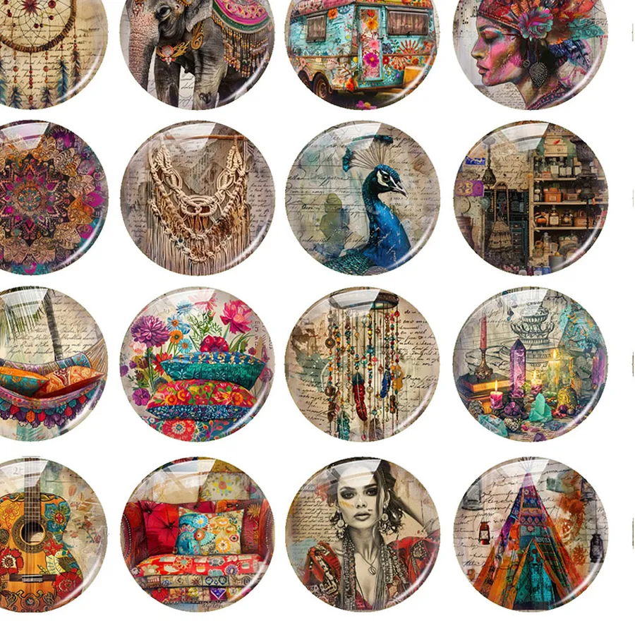 Authentic Nomadic Visions - Alchemical Glass Cabochon Assortment for Sacred Talisman Creation