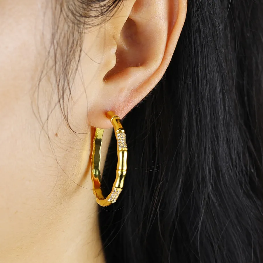 Authentic Bamboo Harmony Hoops - Sacred Geometry Earrings for Abundance & Celebration