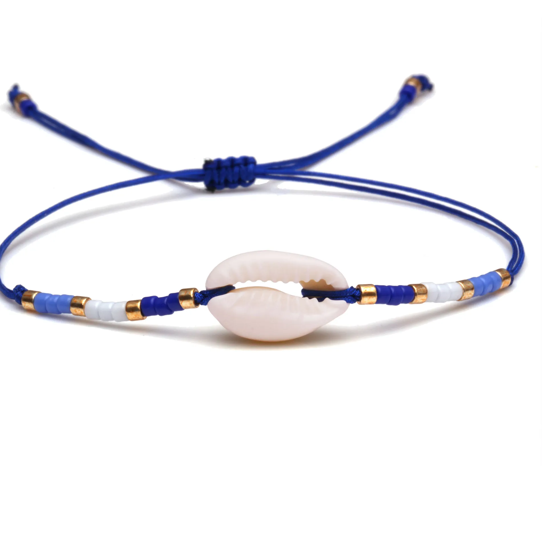 Authentic Mini White Cowrie Shells MIYUKI Glass Seed Beads Handmade Bracelet Women Men 2020 Short Thin String Beach Jewelry