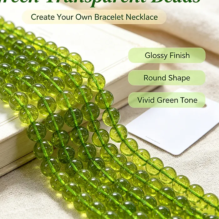 Authentic Mystic's Embrace: The Olive Green Crystal Bead Collection