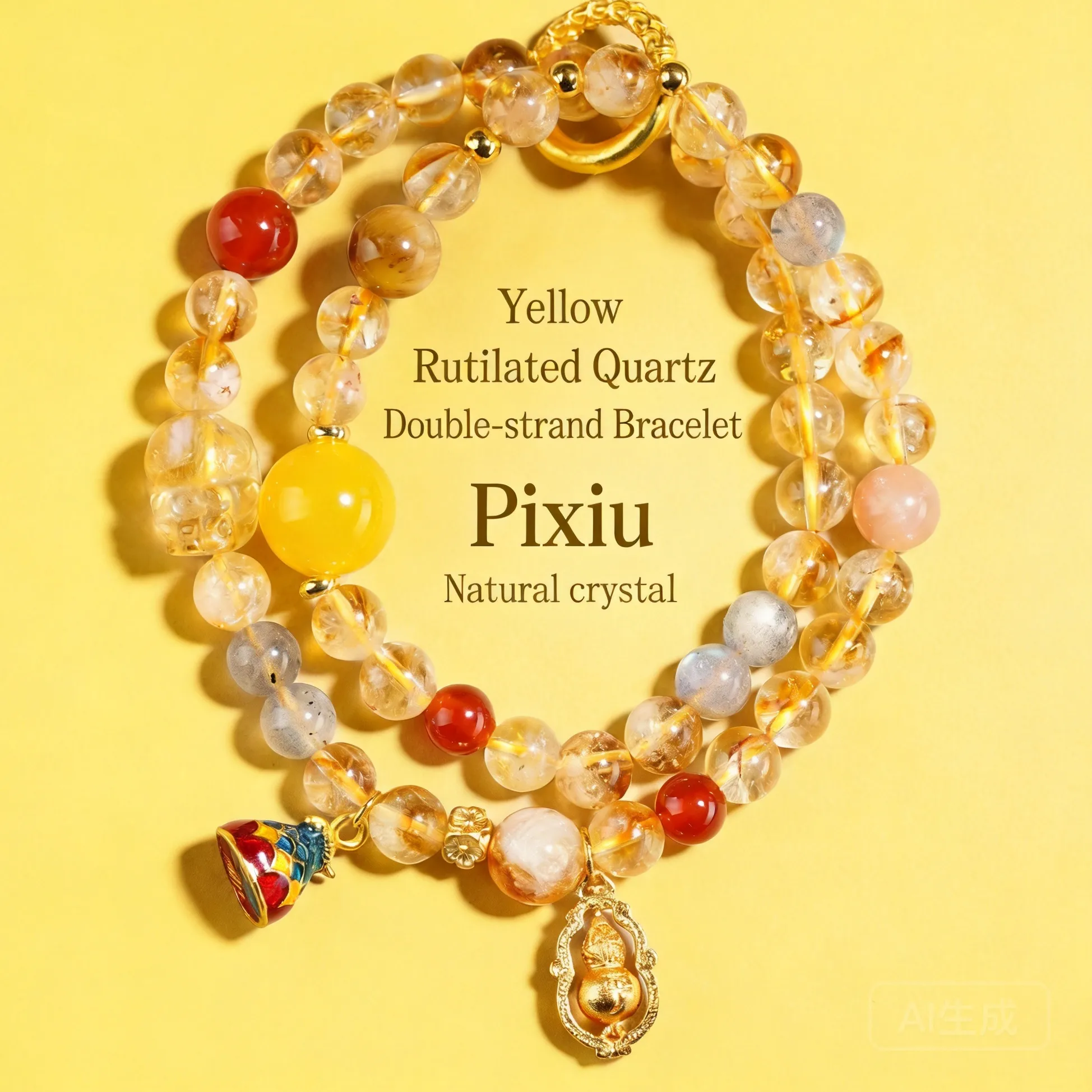 Authentic Celestial Wealth Weaver - Golden Pixiu and Gourd Abundance Talisman