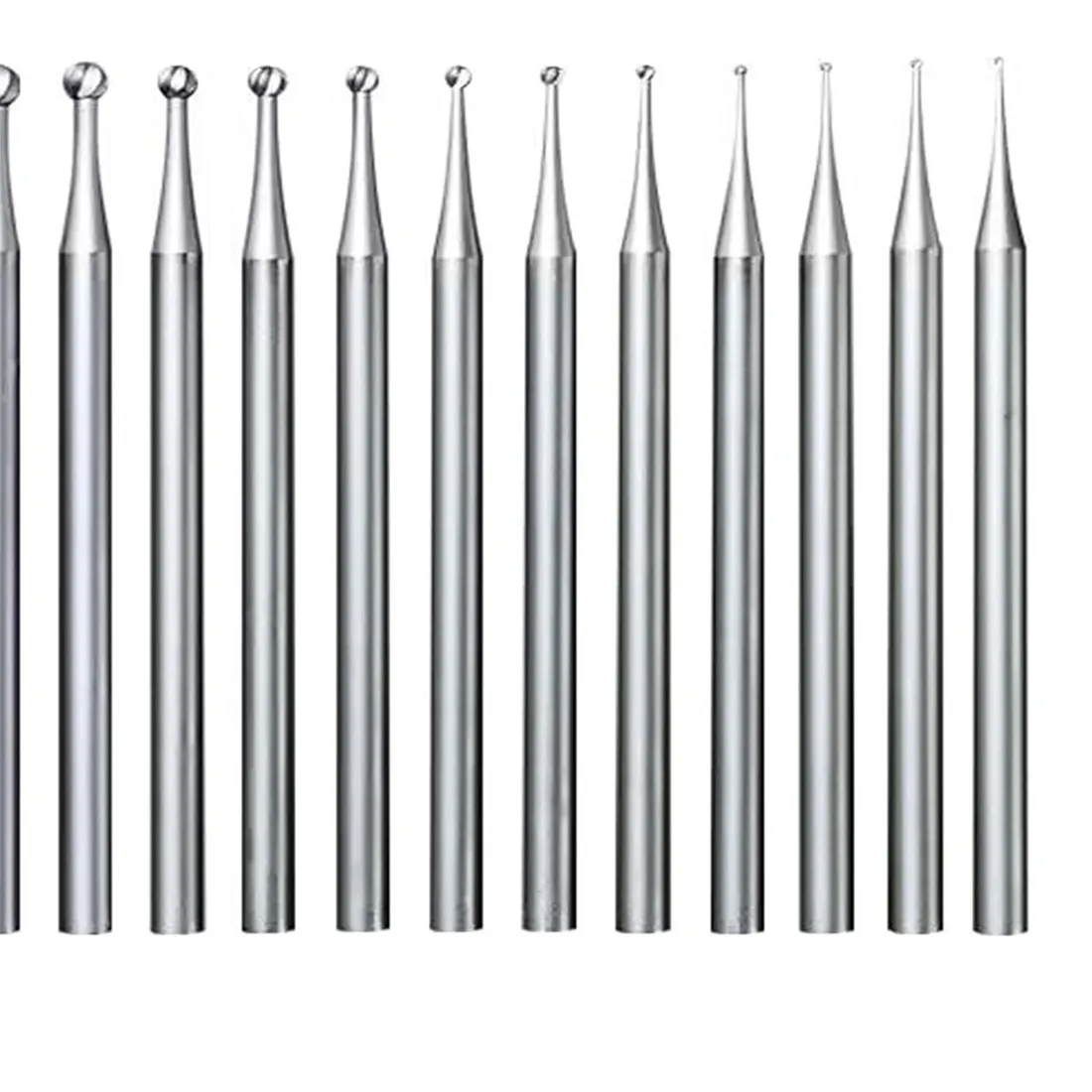 Authentic 12Pcs Round Shape Ball Burr Set - 3/32Inch Shank Jewelry Making Burs Round Ball Shape Engraving Bits