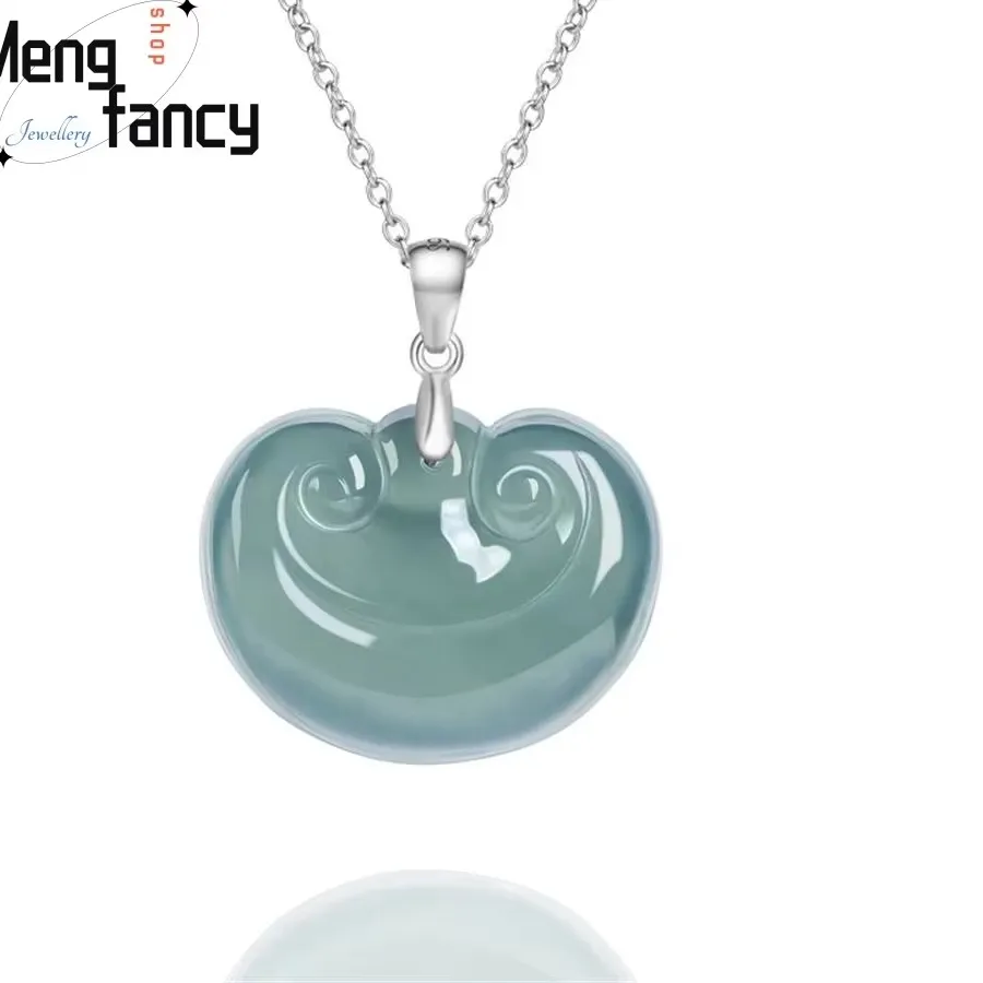 Authentic Celestial Blue Water Ruyi – Jadeite Talisman of Divine Fulfillment