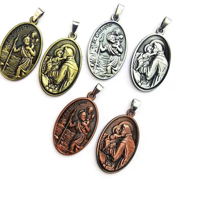 Authentic The Wayfarer's Shield: Vintage St. Christopher Pilgrim Medal