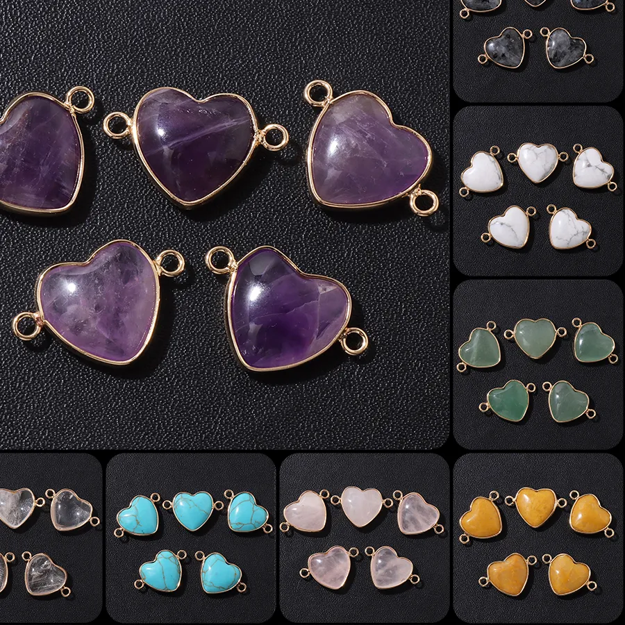 Authentic Sacred Heart Connector Amulets - Ancient Stone Wisdom for Soulful Adornment