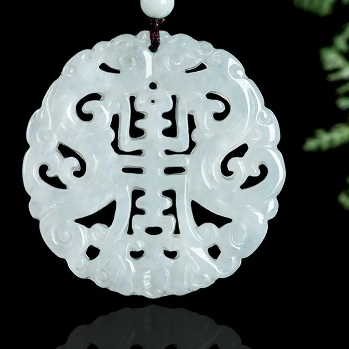 Authentic Celestial Dragon Burmese Jadeite Amulet of Sovereign Protection