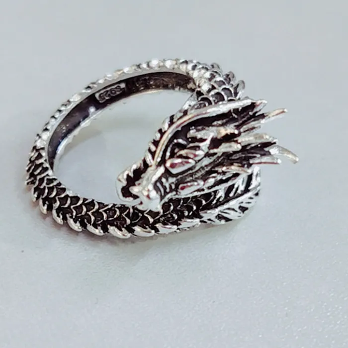 Authentic Mystic Dragon Guardian Ring – 925 Sterling Silver Adjustable Talisman of Protection & Passion
