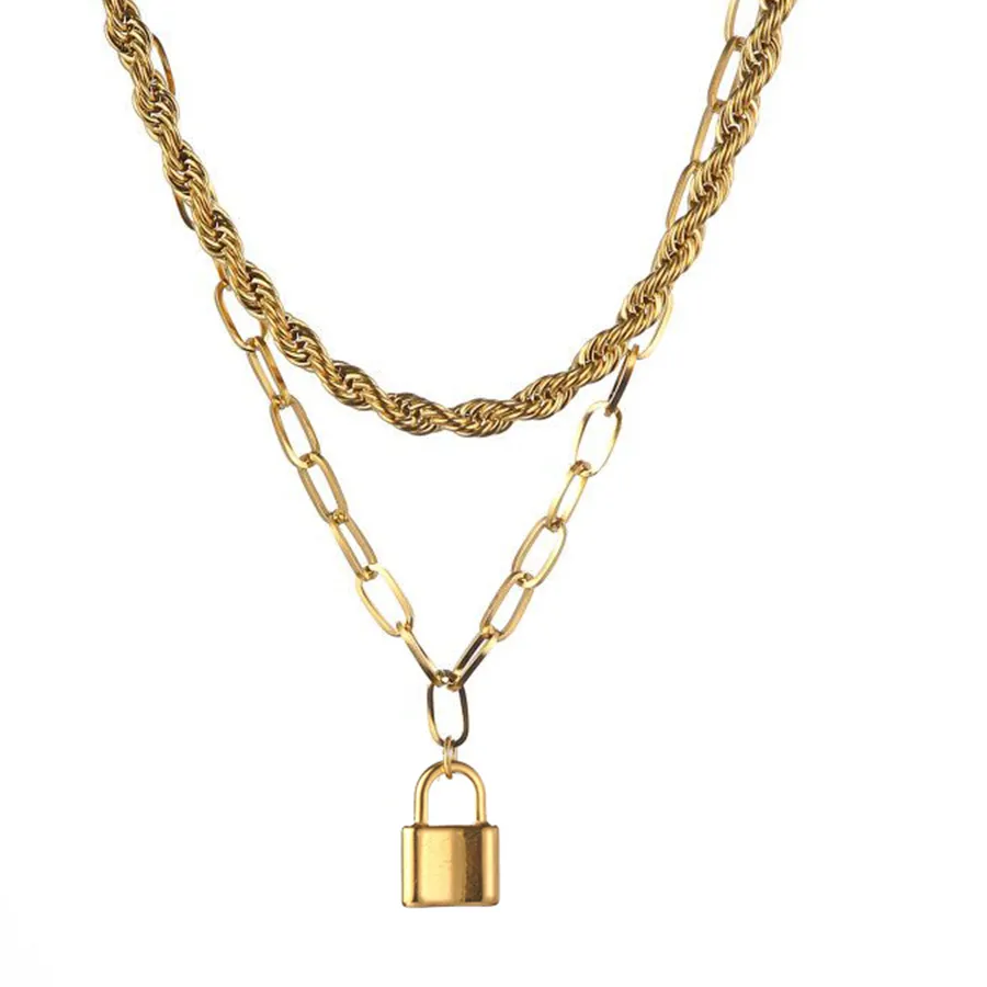 Authentic Mystic Lock of Destiny – Chunky Stainless Steel Padlock Choker