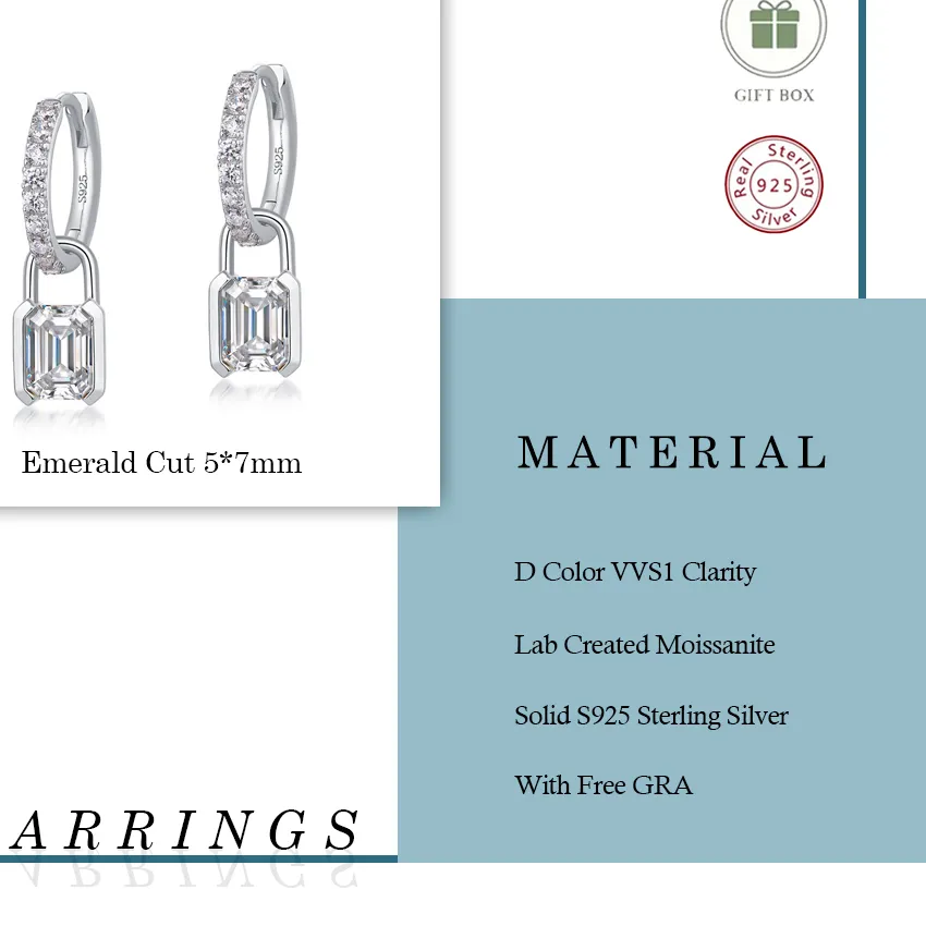 Authentic Celestial Padlock Hoops - Sacred Moissanite Guardians of the Heart