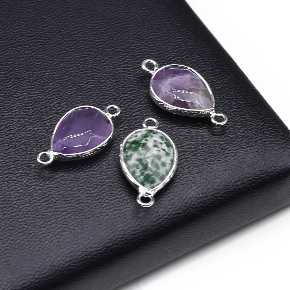 Authentic Dual Harmonic Tear Pendants - Rose Quartz Love and Lapis Lazuli Wisdom Twin Talismans
