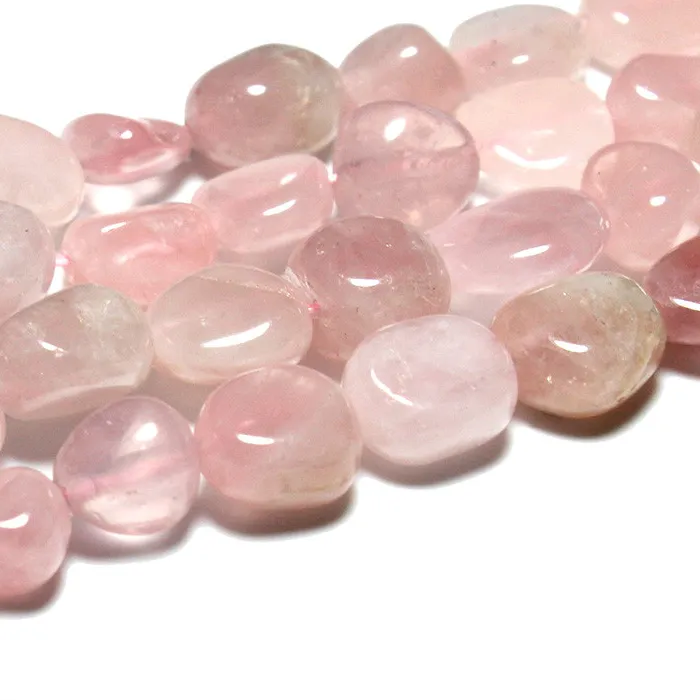 Authentic LUOMAN XIARI Irregular Natural Rose Quartz Stone Bead For Jewelry Making DIY Bracelet Necklace Material about 8-10mm Strand 15''