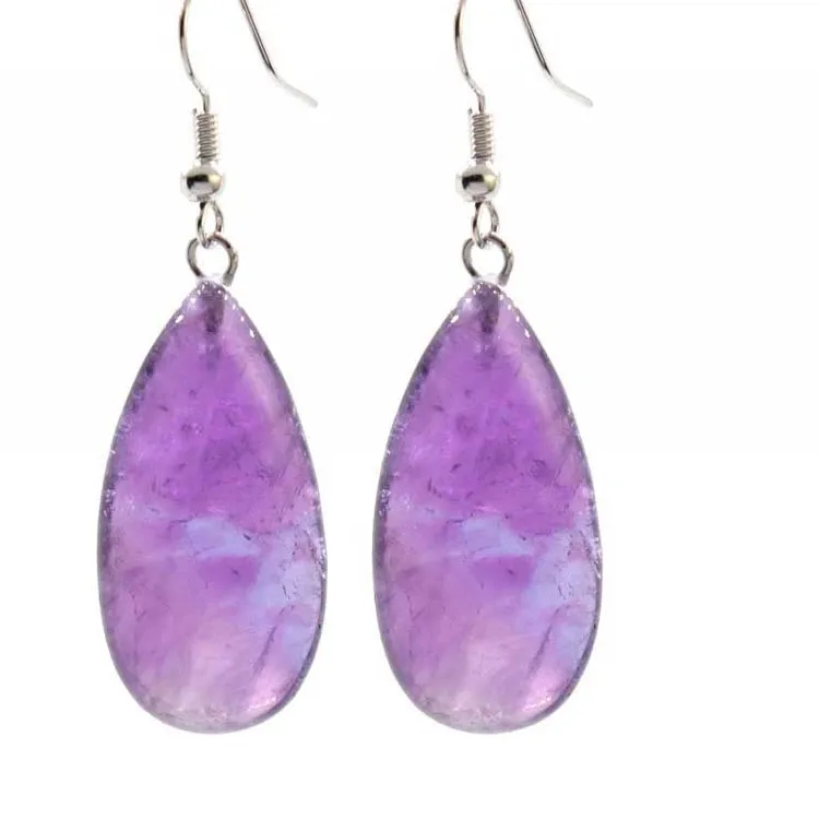 Authentic Ethereal Teardrop Talismans: Amethyst and Rose Quartz Sacred Adornments