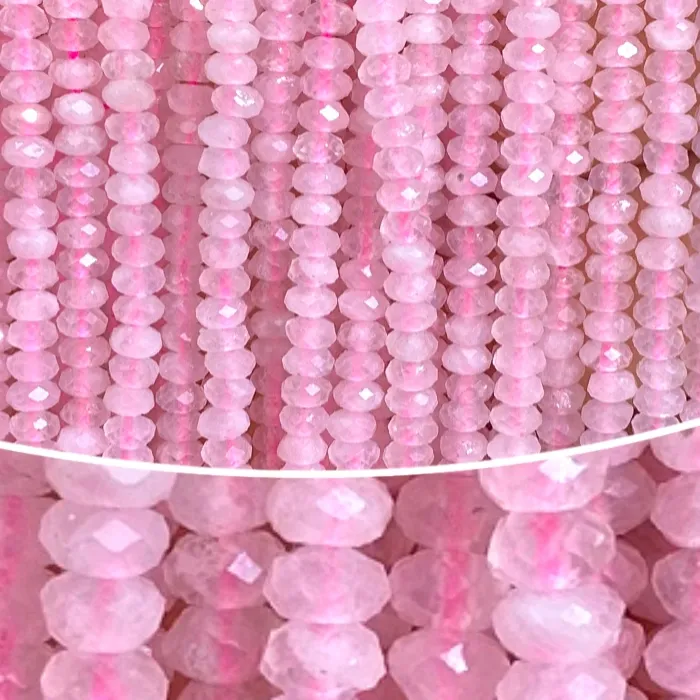 Authentic Whispering Rose Quartz Abacus Strands - Heart Chakra & Love Manifestation Talisman