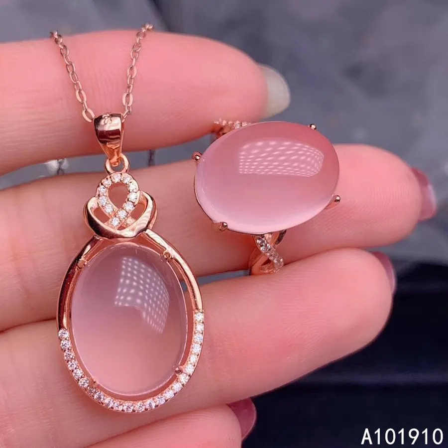 Authentic The Veins of Venus: Rose Quartz Silver Talisman Set