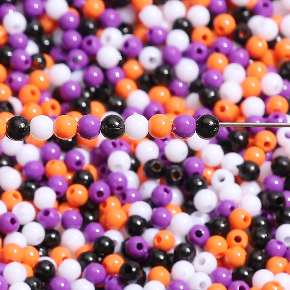 Authentic 40G/Bag Acrylic Solid Color Round Beads 4mm Unique Loose Beads Handmade DIY Jewelry Bracelets Earrings Accessories
