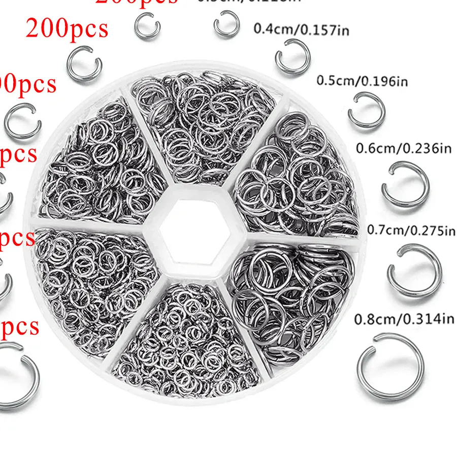Authentic Sacred Harmony: 1200pcs Stainless Steel Connectors for Cosmic Alignment