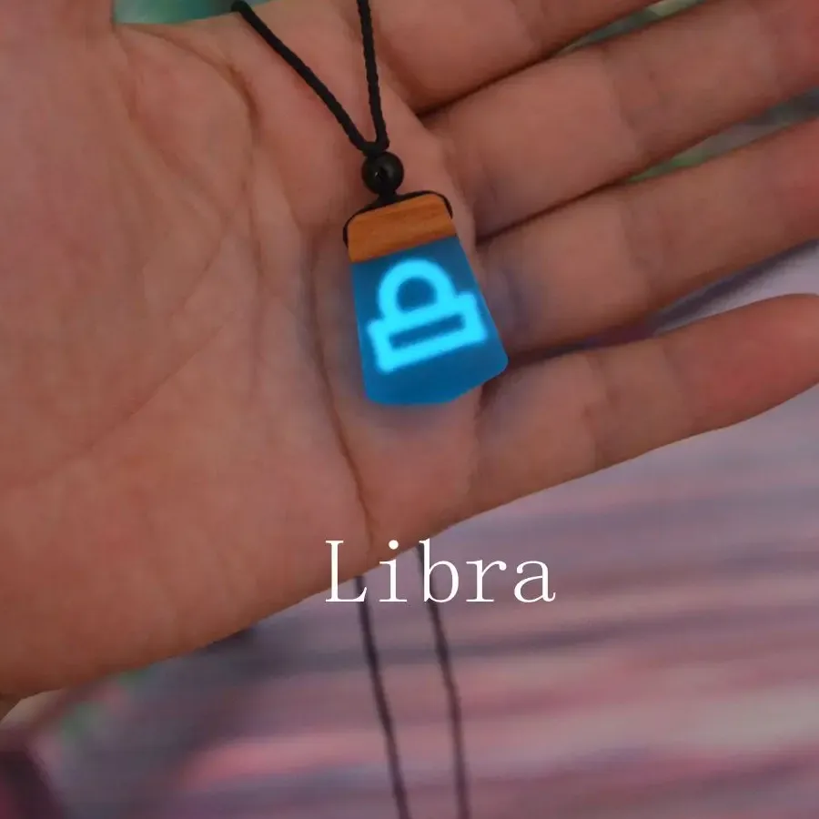 Authentic 12 zodiac good luck jewelry pendant, suitable for men and women to wear jewelry necklaces Luminous jewelry