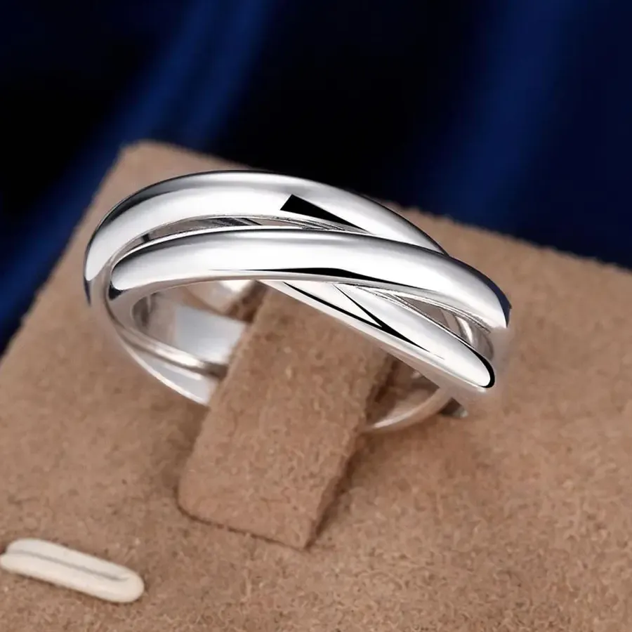Authentic The Trinity Convergence Sterling Silver Band