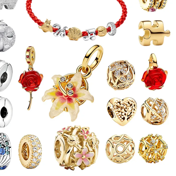 Authentic Celestial Globe & Rose Enchanted Charm Beads – Mini Gold‑Plated Talisman for Sacred Bracelets
