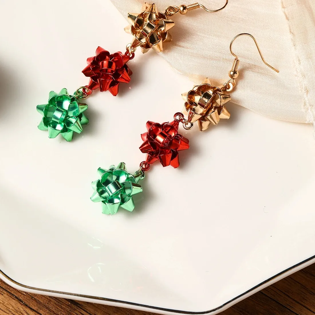 Authentic Whispers Of The Winter Solstice Bell And Snow Globe Talisman Earrings
