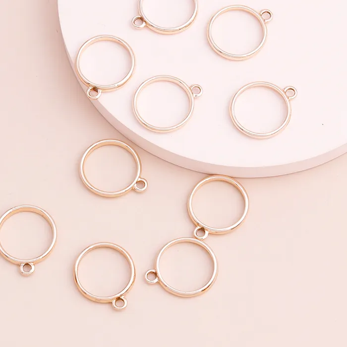 Authentic The Infinite Circle Gold-Plated Hollow Bezel Pendants Set of Thirty