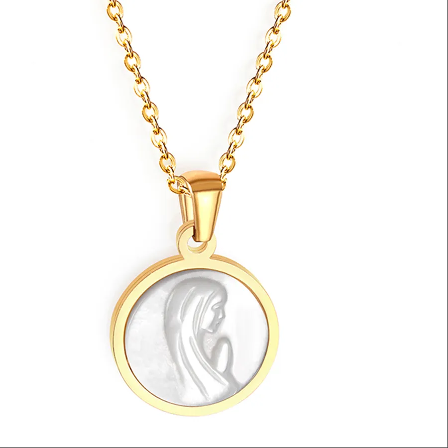 Authentic Sacred Mother & Divine Light Golden Shell Talisman - Spiritual Protection Amulet