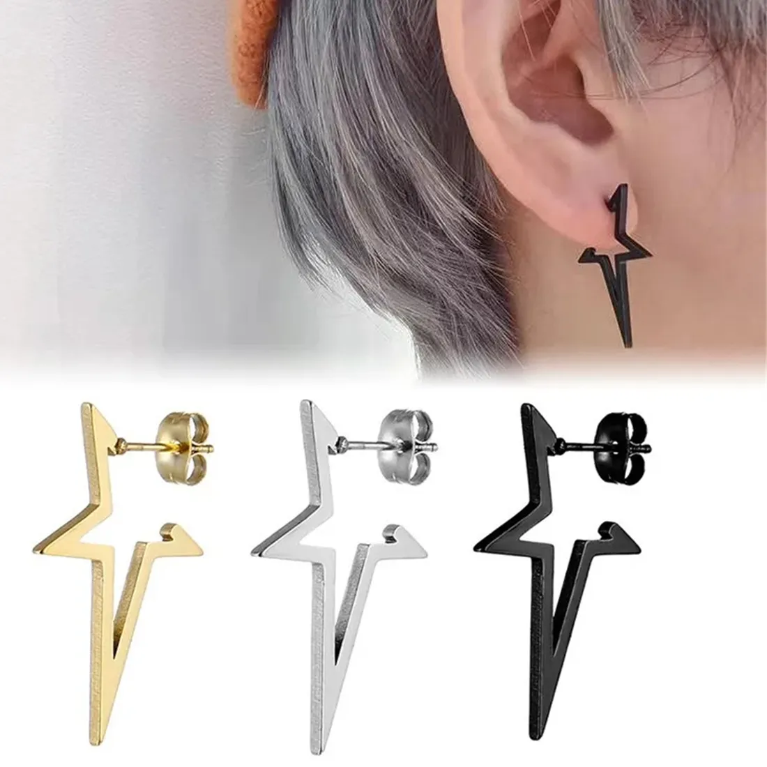 Authentic Celestial Pentagram Guardians: Sacred Geometry Studs
