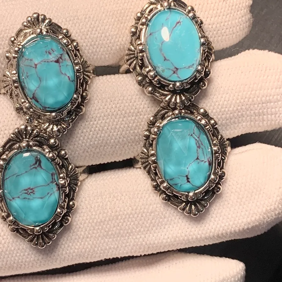 Authentic Turquoise Guardian Ring: Empowering Balance and Serenity