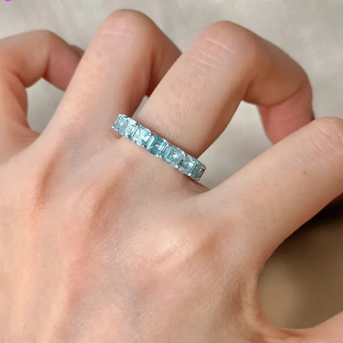Authentic Celestial Aquamarine Serenity Ring - Healer of the Ethereal Flow
