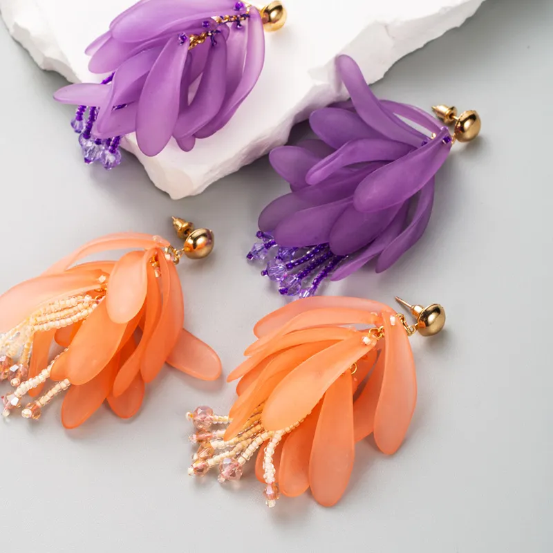 Authentic Golden Botanical Petal Studs of Blooming Grace