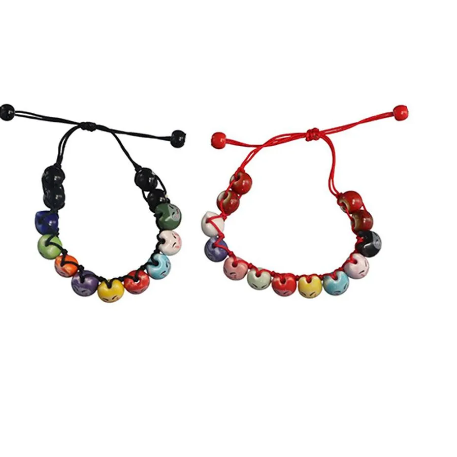 Authentic The Whispering Feline: Ceramic Maneki Neko Talisman Bracelet