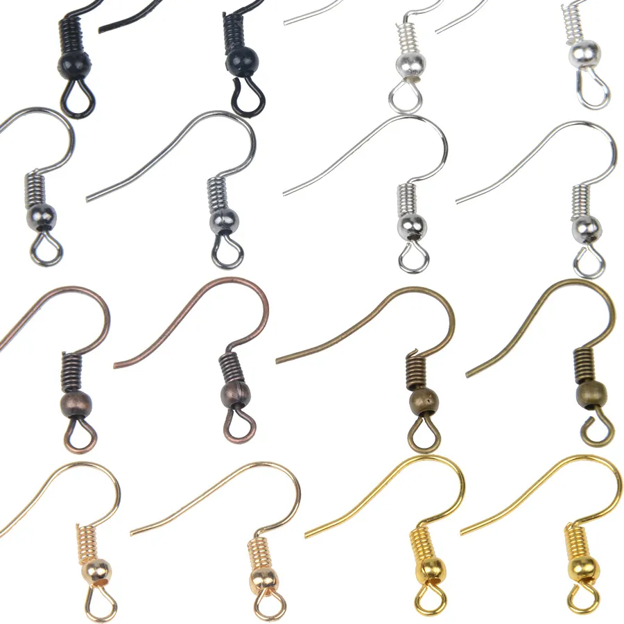 Authentic 200pcs/lot DIY Earring Findings Earrings Clasps Hooks Fittings DIY Jewelry Making Accessories Hook Earwire Jewelry Wholesales