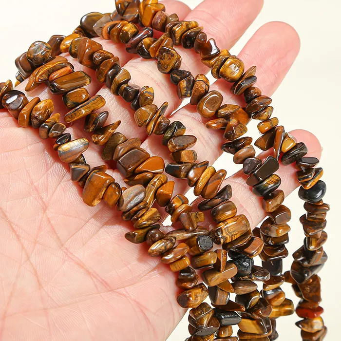 Authentic Golden Gaze of the Earth: Raw Tiger Eye Freeform Gemstone Strands