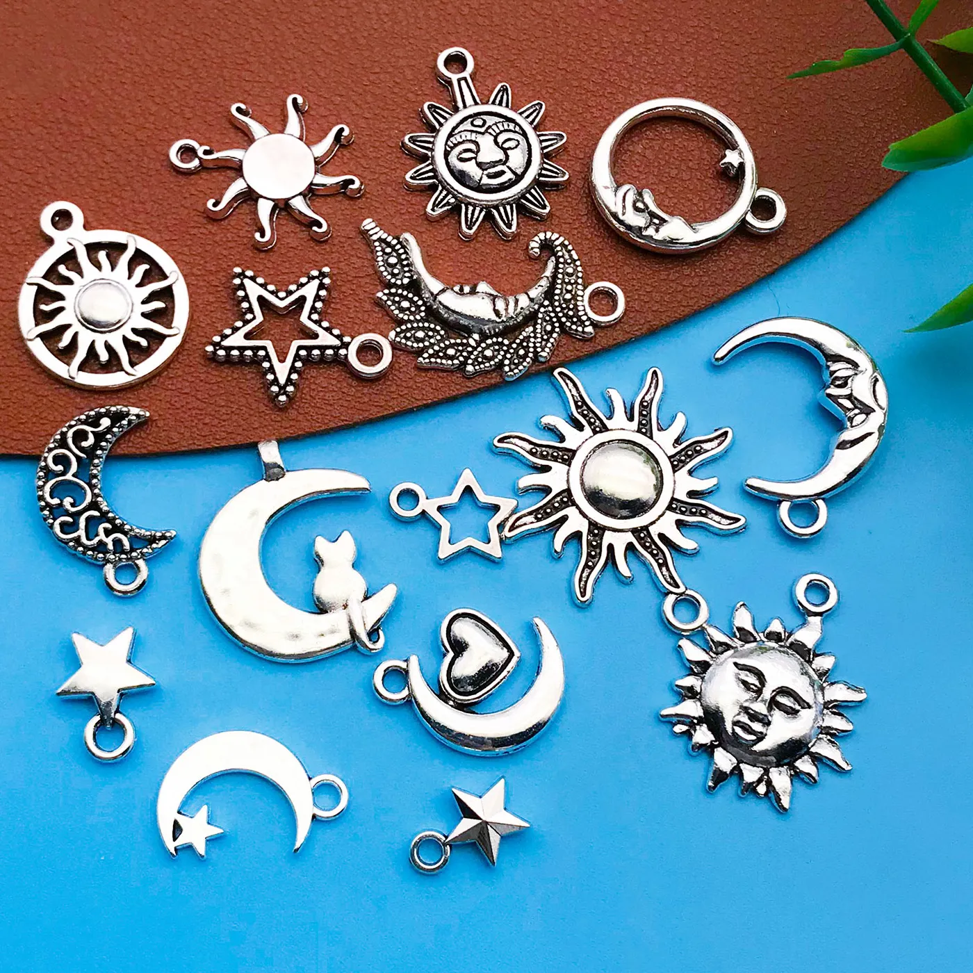 Authentic Celestial Concordance: The Sun, Star, and Moon Alchemical Pendant Set