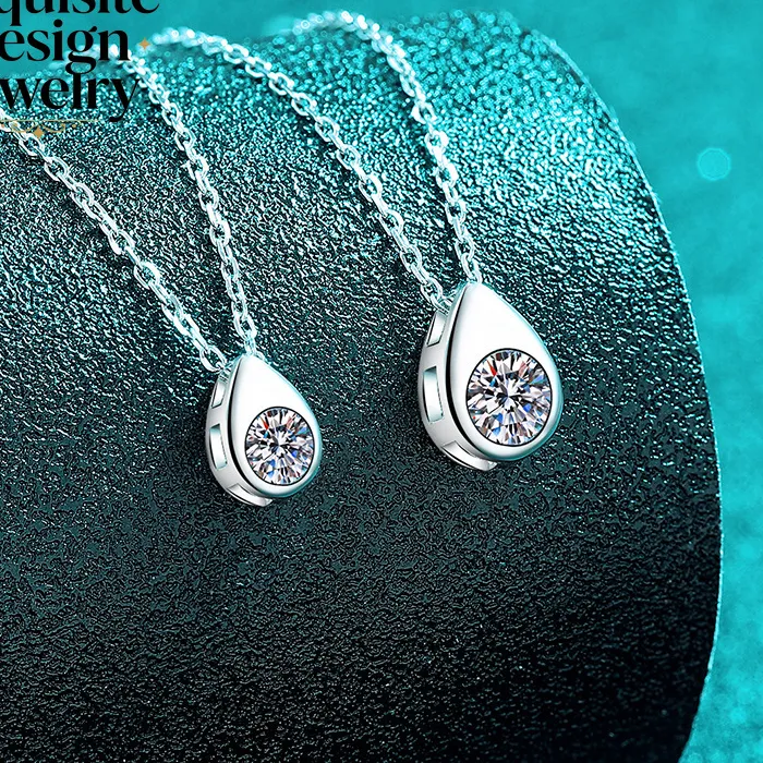 Tear Of Celestial Grace Golden Teardrop Pendant