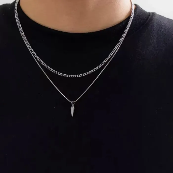 Authentic The Dual Serpent Rivet Talisman: A Guardian Chain of Modern Armor
