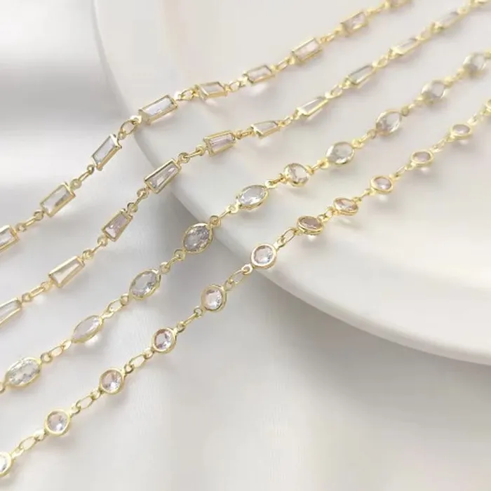 Authentic Sacred Geometry Celestial Radiance Chain - 14K Gold Wrapped Talismanic DIY Strand