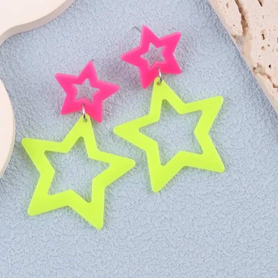 Authentic Celestial Pentagram Star Amulet Earrings - Sacred Geometric Radiance
