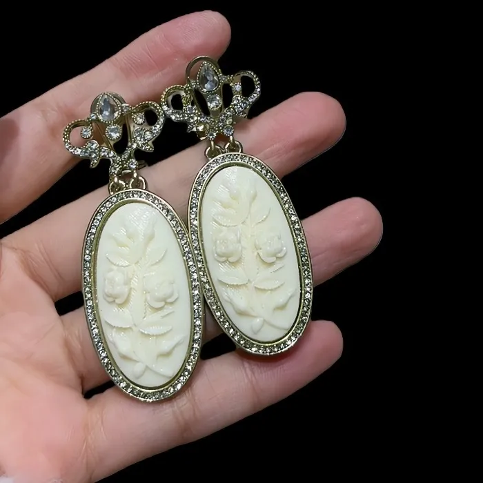 Authentic The Celestial Bloom: Sacred Zircon and Engraved Floral Talisman Earrings