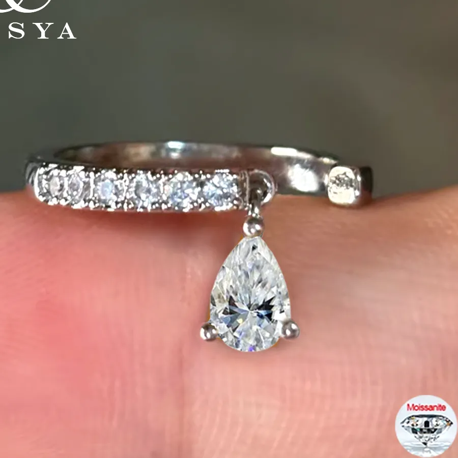 Authentic The Celestial Tear: A Moissanite Vessel of Luminescent Grace